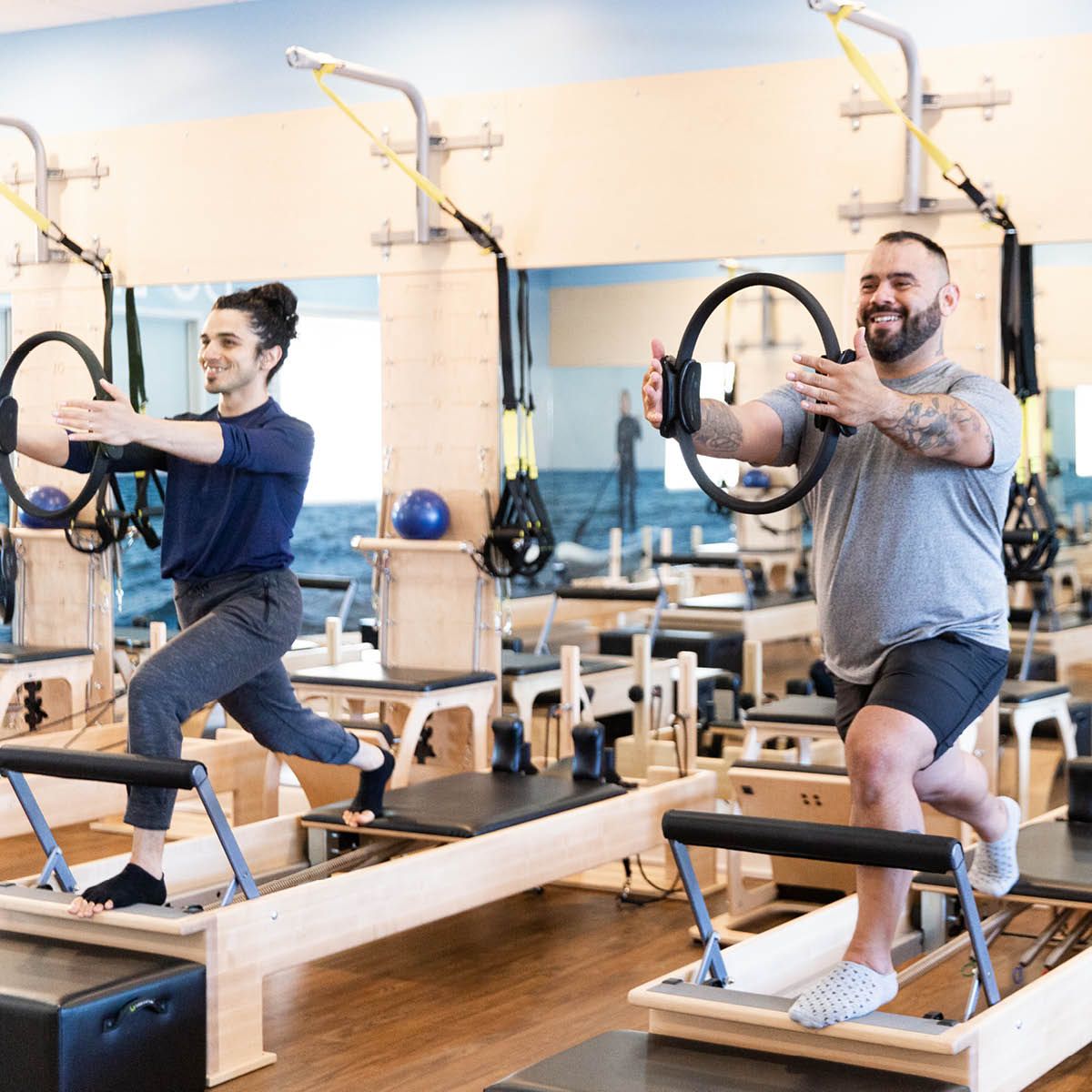 men doing pilates